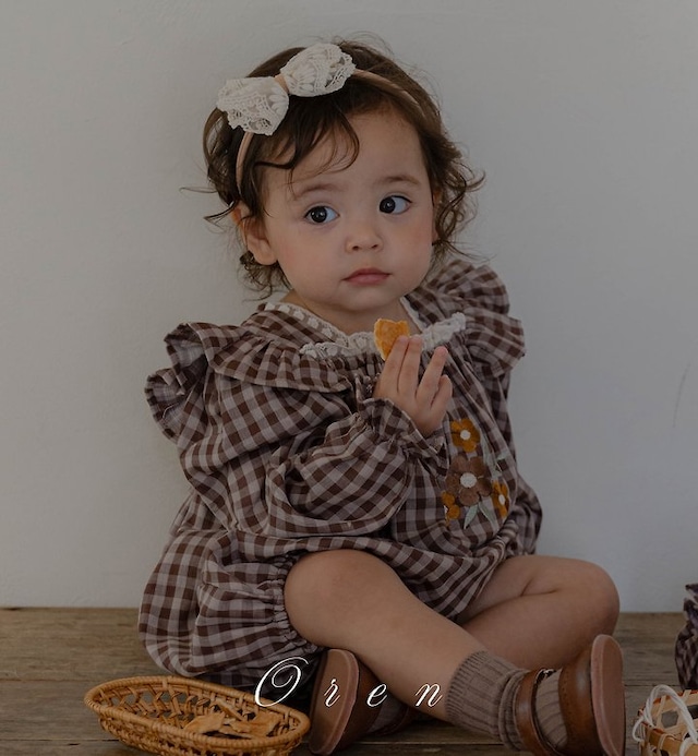 【取寄】oren|madeleine embroidery bodysuit|マドレーヌ刺繍ボディスーツ|S-M|baby|26 autumn