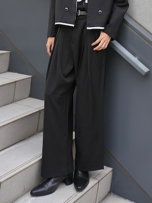 【ALUDE SELECT】3tuck super wide slacks