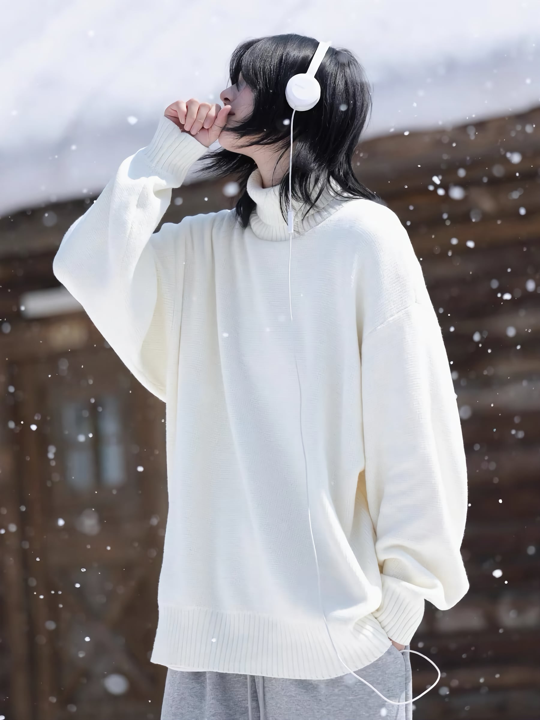 オーバーサイズタートルネックニット / Oversized Turtleneck オーバーサイズタートルネックニット / Oversized Turtleneck