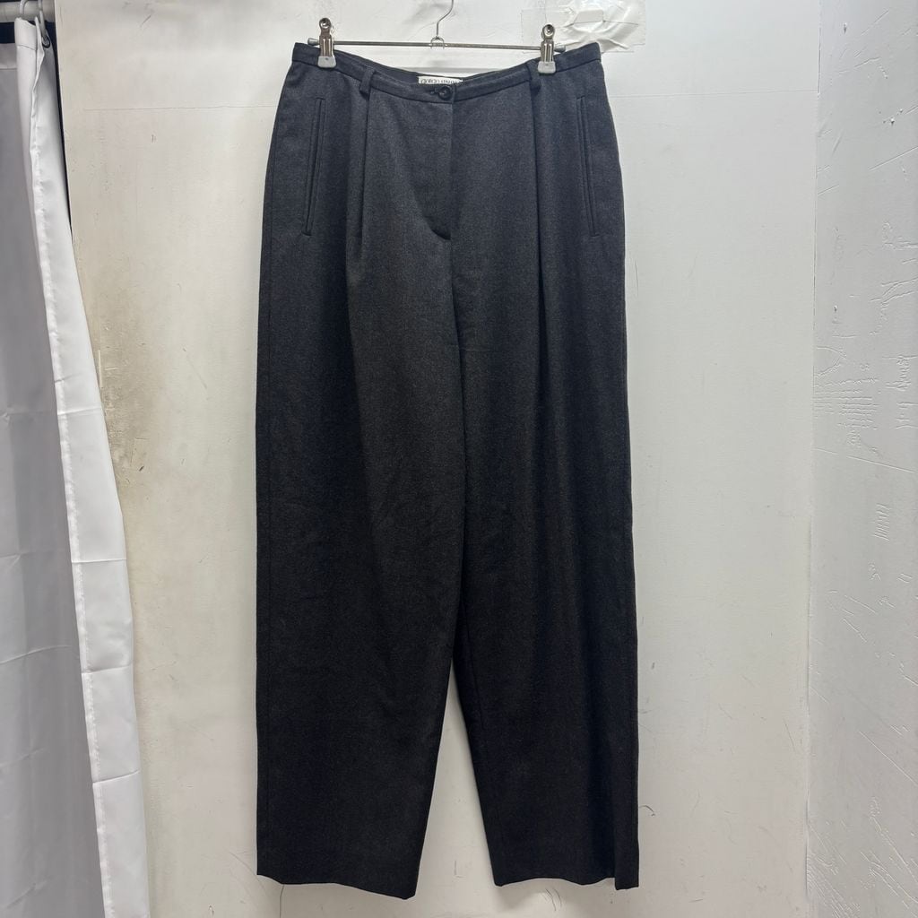 美品 リミフゥ 定番Wギャバサルエルパンツ S ウール ブラック LIMIfeu リミフゥ 定番Wギャバサルエルパンツ S ブラック | ブランド