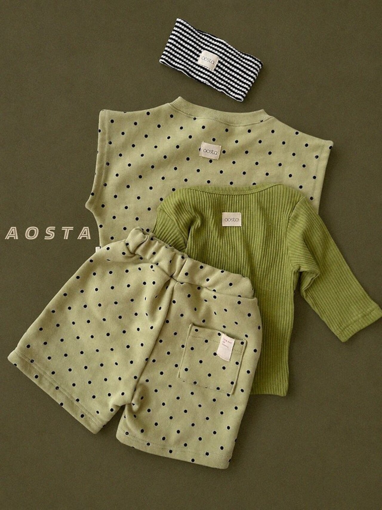 韓国子供服 / 26Autumn / Aosta / ドットトントンベスト / 秋服 *S~XXL*