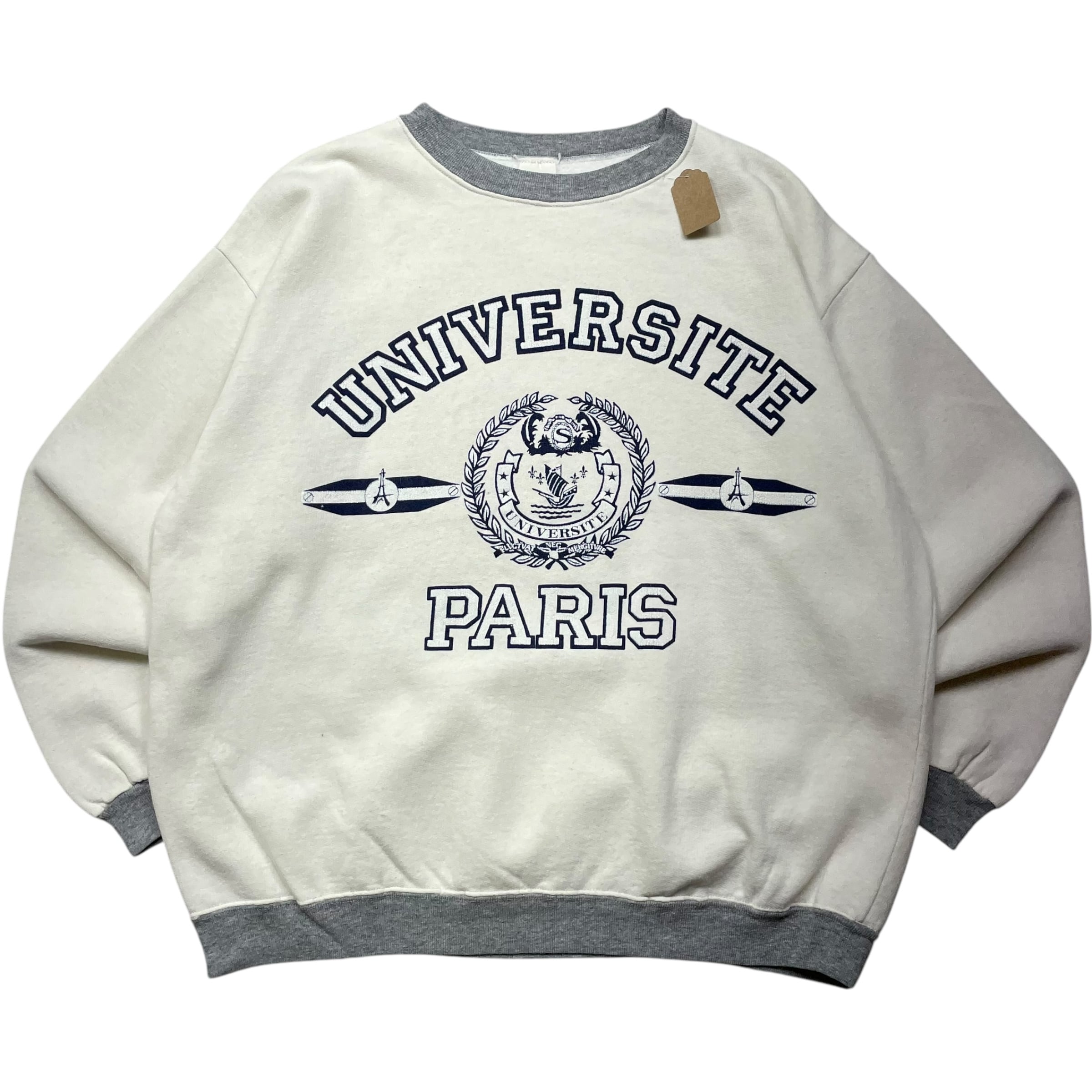《M》 UNIVERSITE PARIS スウェット ユーロヴィンテージ ホワイト no.5193