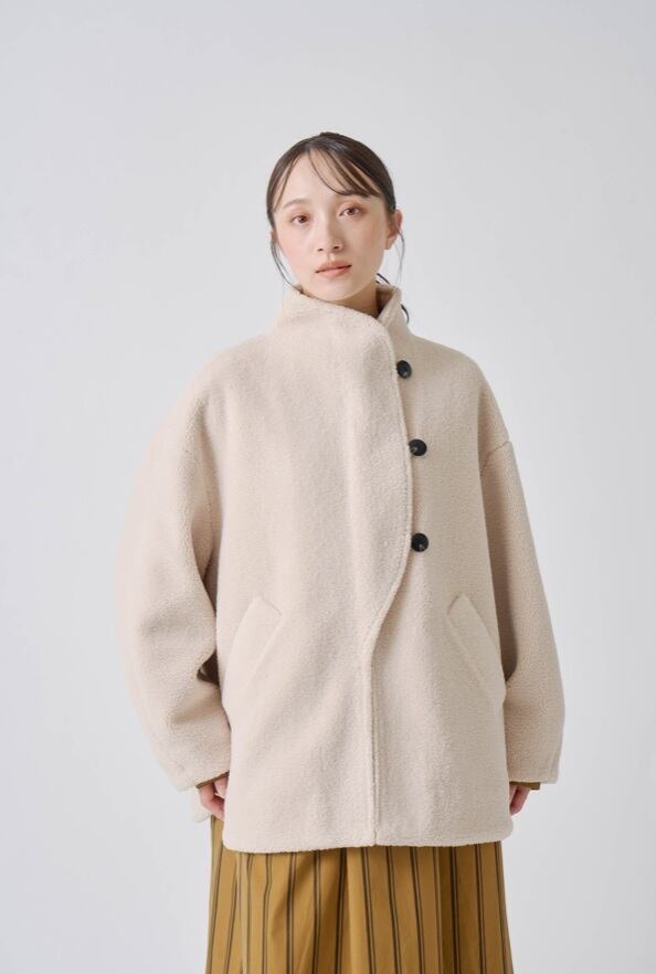 MANON パイルメルトンカーディガンジャケット Manon／メルトン