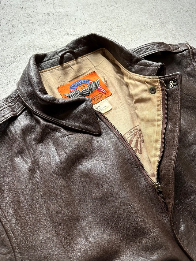 90s USA製 COOPER SPORTS WEAR / 50th MODEL A2 FLIGHT JACKET GOATSKIN OLD