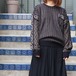 RETRO VINTAGE YOYOGI PATTERNED DESIGN KNIT/レトロ古着柄切り替えデザインニット