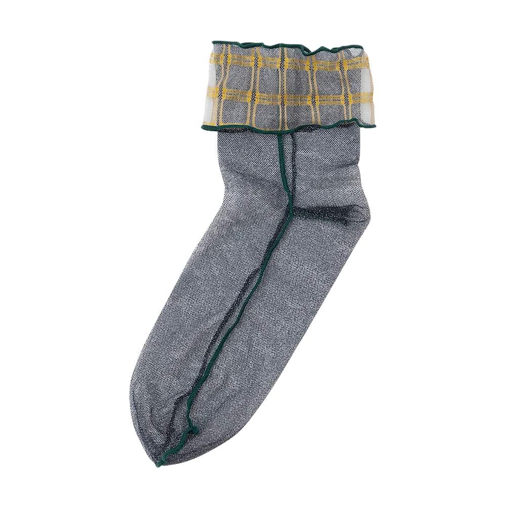 TRICOTÉ / 【23-25cm】check tulle socks TR51SO018