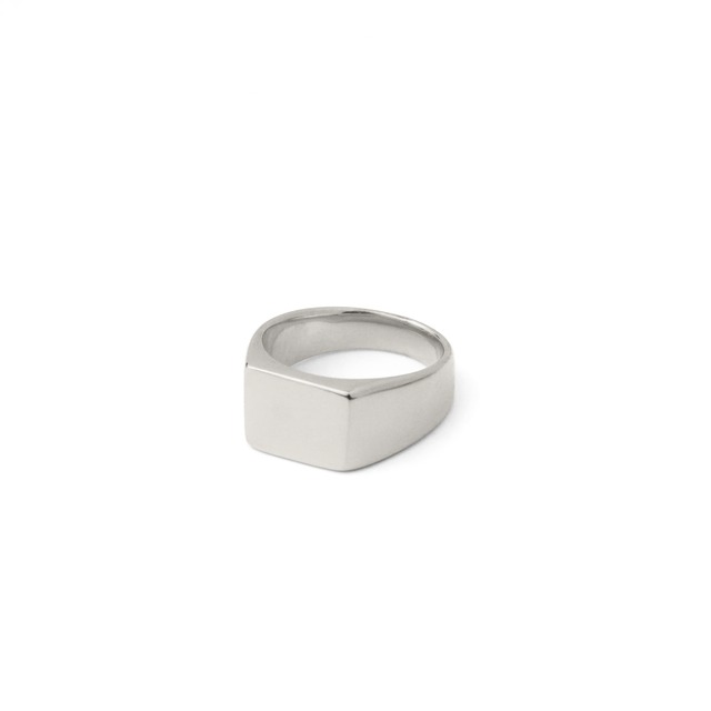Slim square signet ring（cri0040s）