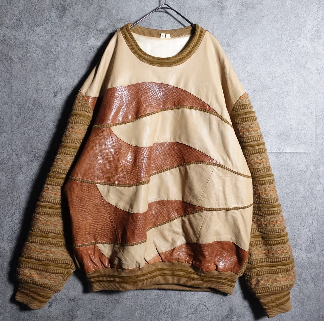 Leather x Python x 3D Design Knit