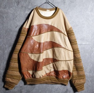 Leather x Python x 3D Design Knit