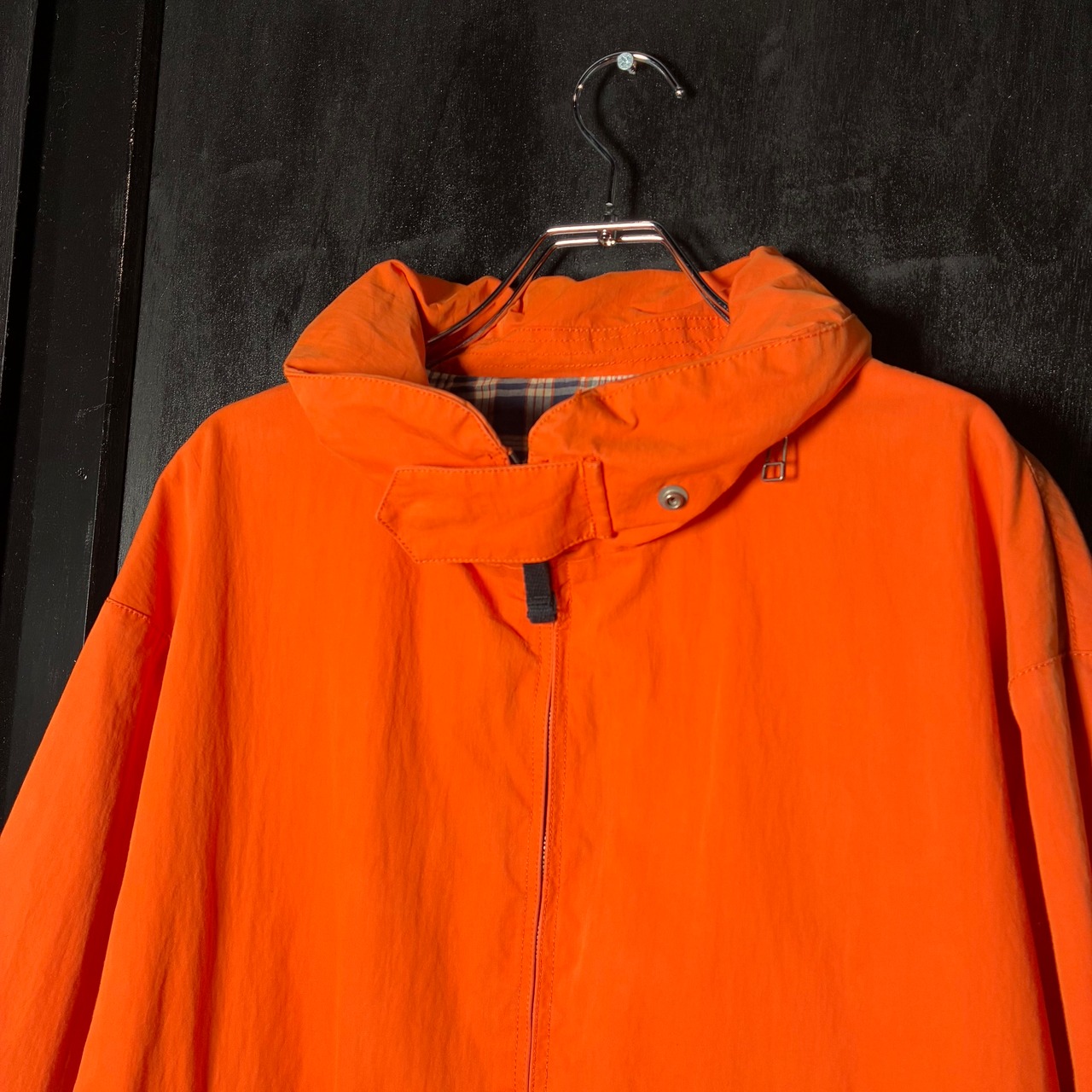 00s NAUTICA ナイロンジャケット　オレンジ　裏チェック　ノーティカ　セーリング