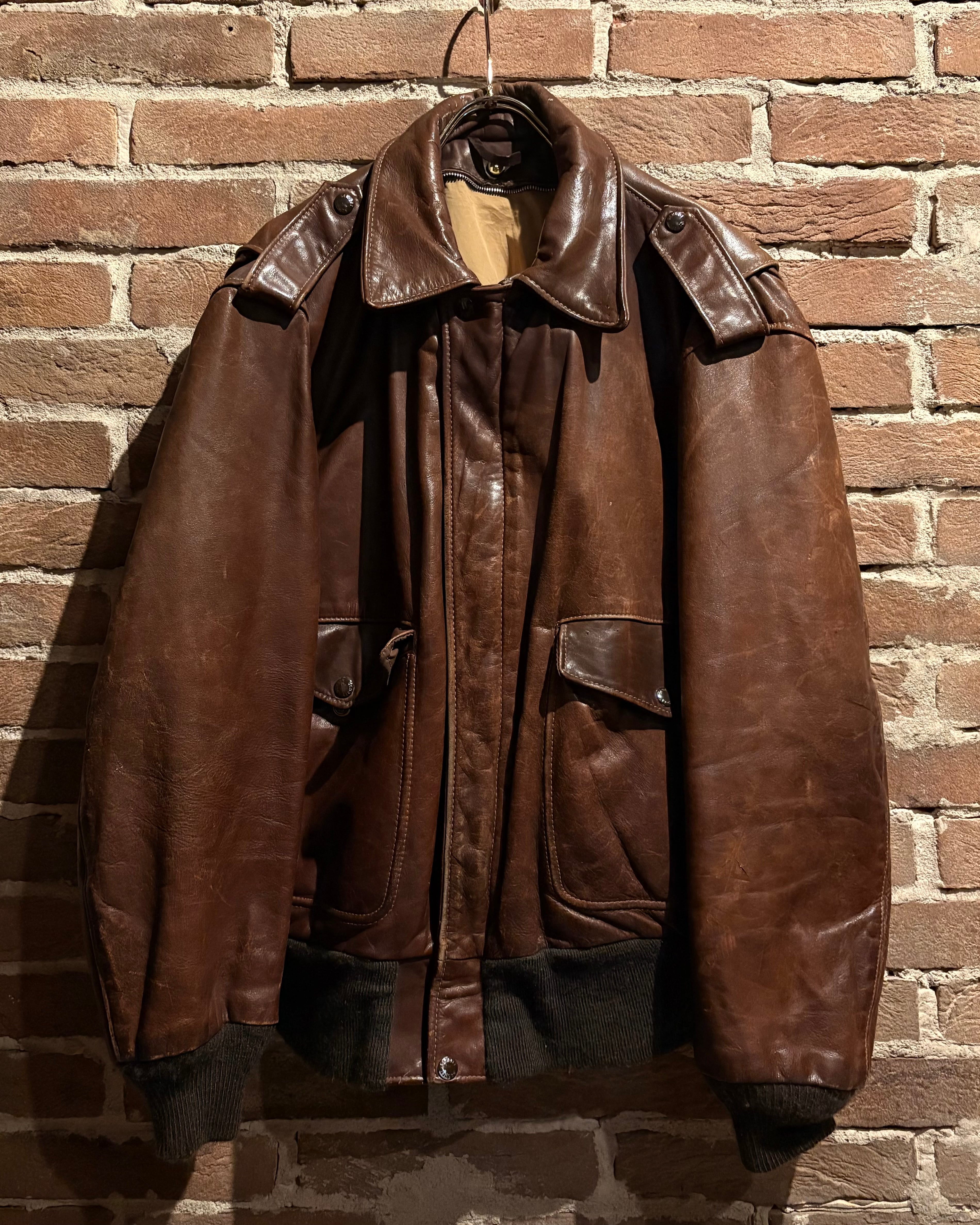 Caka act3】“Schott” Good Aging Vintage Loose A-2 Flight Leather