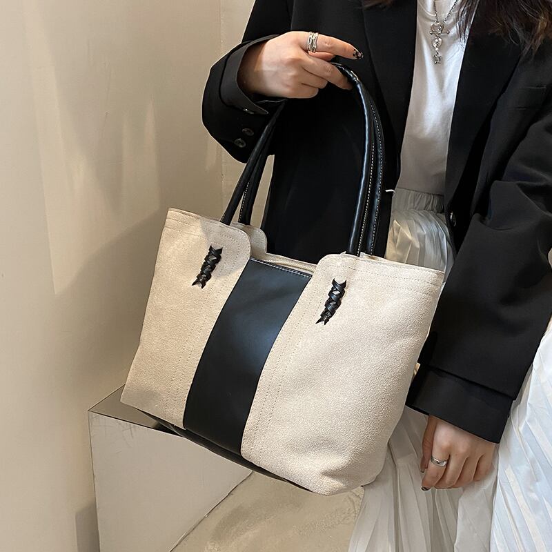 オータムウィンターショルダーバッグ 秋物 冬物 トートバッグ 手作りハンドバック34160085904