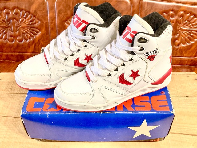 CONVERSE（コンバース）TEAM CONQUEST  BULLS（チーム コンクエスト ブルズ）7 25.5cm 白/赤 90s 2108