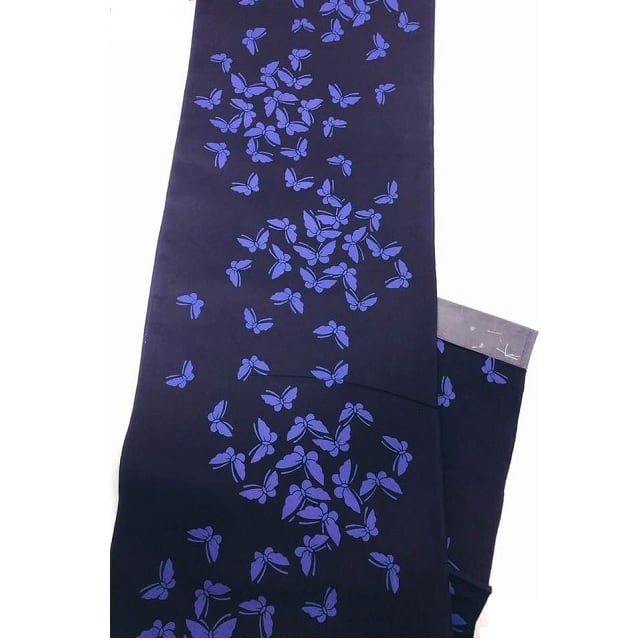 浴衣 反物 Ｂ反 アナスイ風　日本の染め　蝶模様　紫