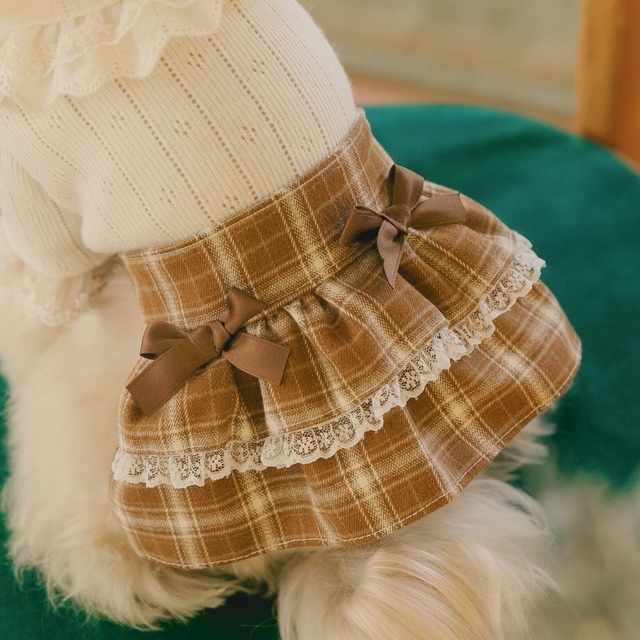 【予約】[kiki&nini] Holly Cottage Skirt (Brown)
