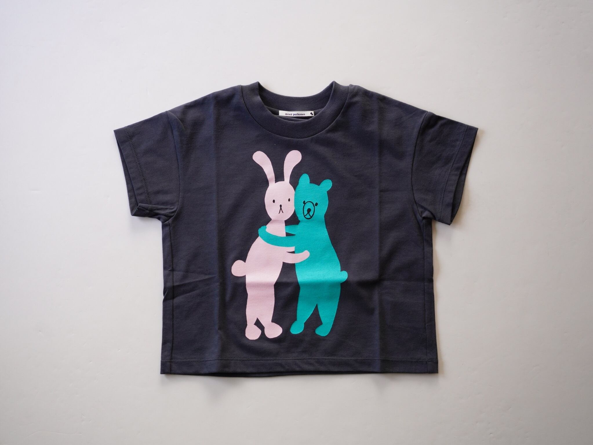 〈 mina perhonen 25SS 〉 calin "Tシャツ" 90-100cm / charcoal
