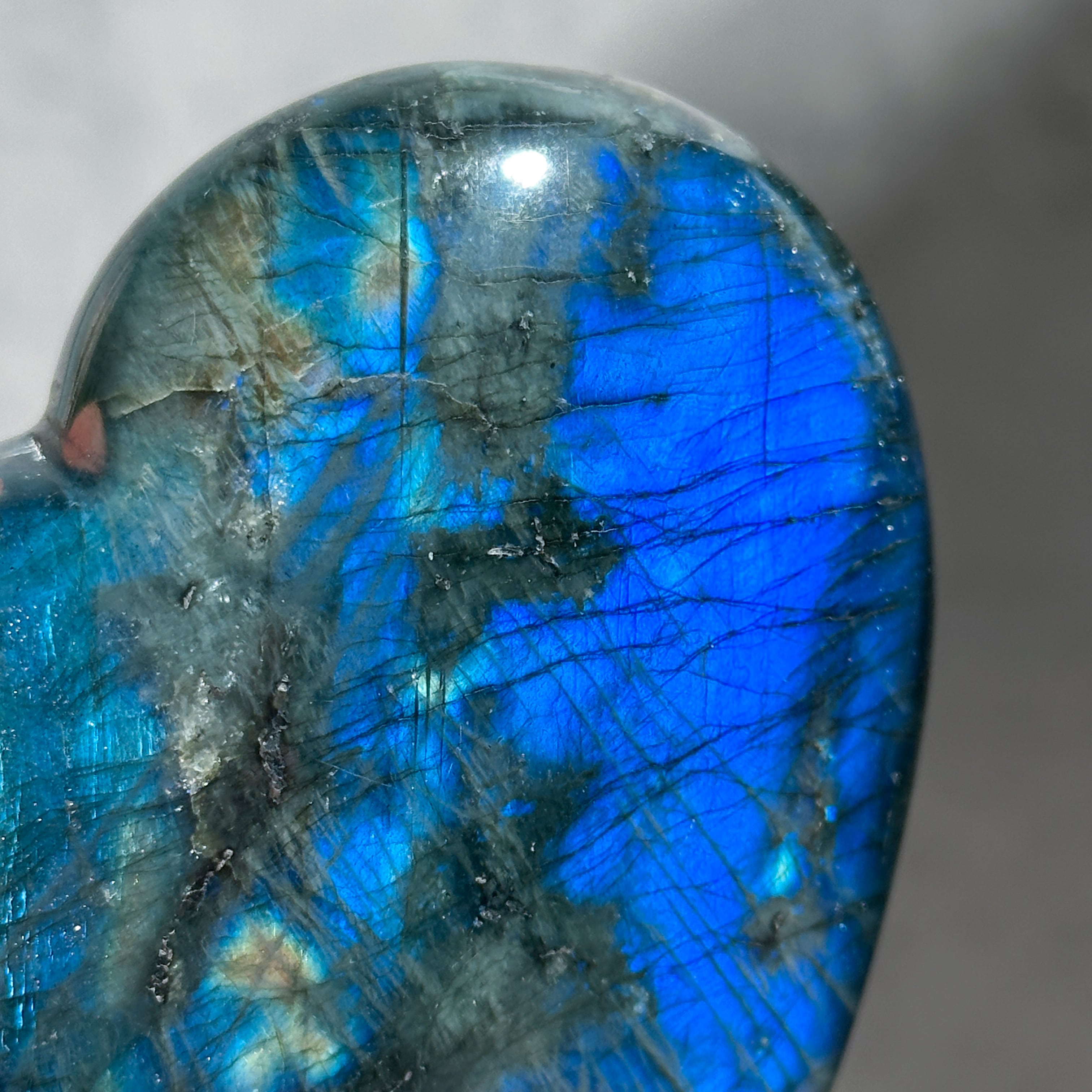 Big♡ラブラドライト ハート 01◇ Labradorite ◇天然石・鉱物