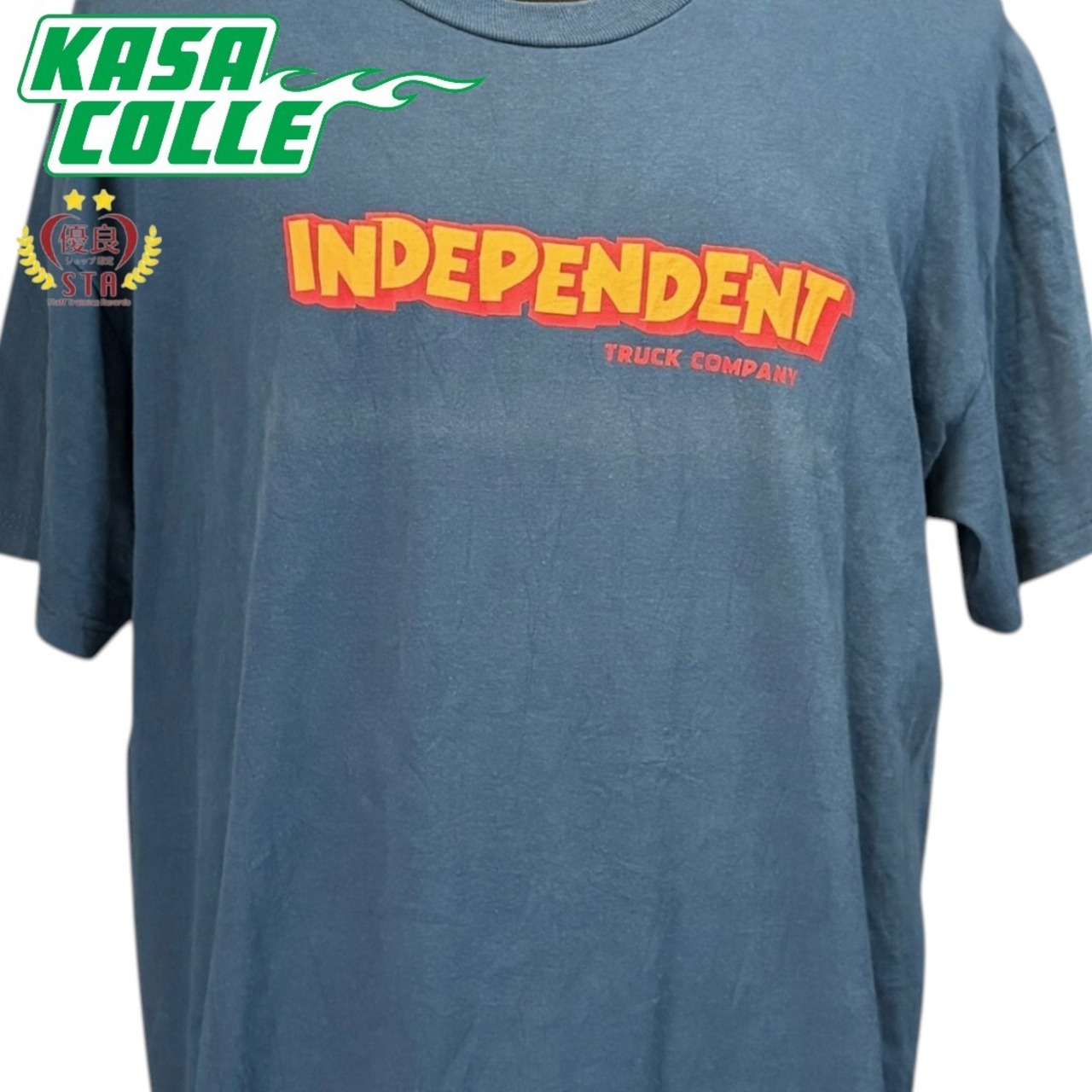 【INDEPENDENT】 インディペンデント Harbor Blue Tシャツ XL相当