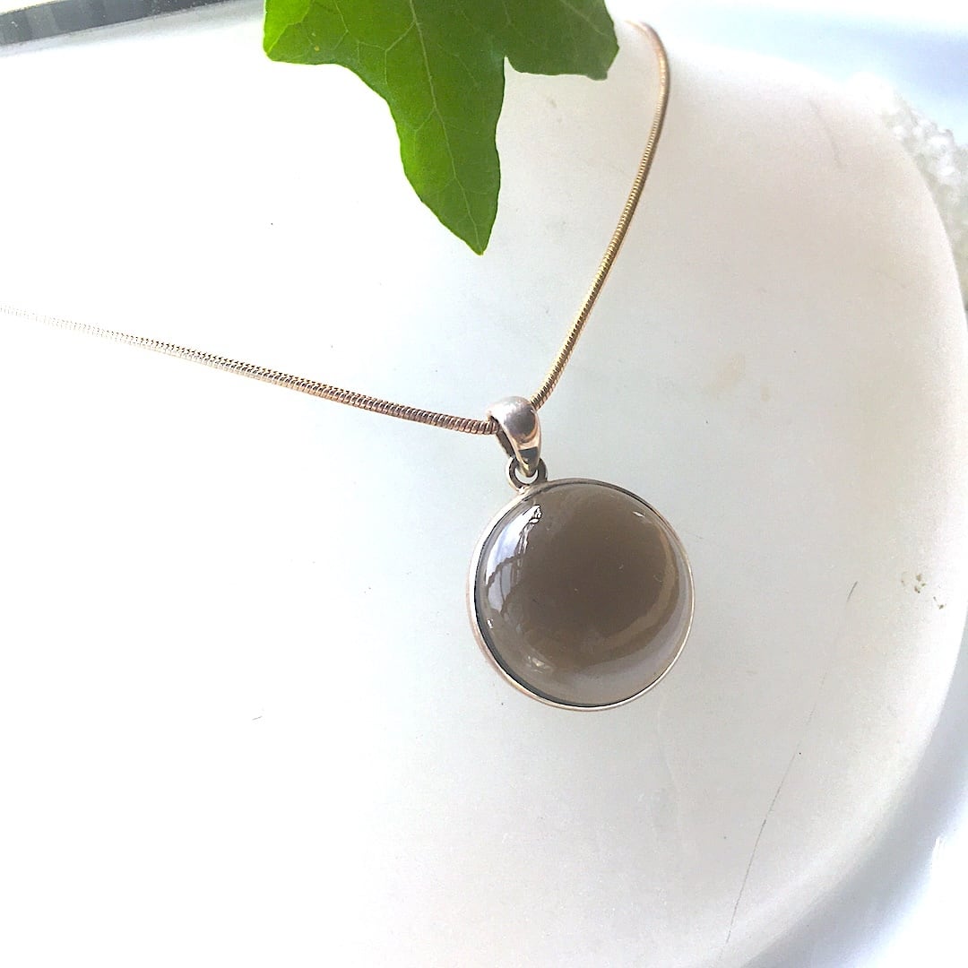 【一点物】✦·.⋆満月スモーキィクォーツペンダント·.⋆新月の祈り✦