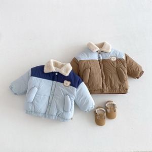 【BABY&KID】クマロゴカラーバリ防寒アウター
