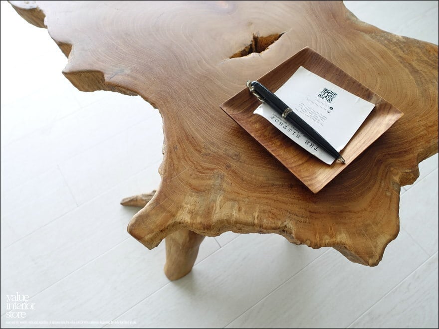 一枚板 無垢材 プリミティブサイドテーブルWN/06 カフェテーブル