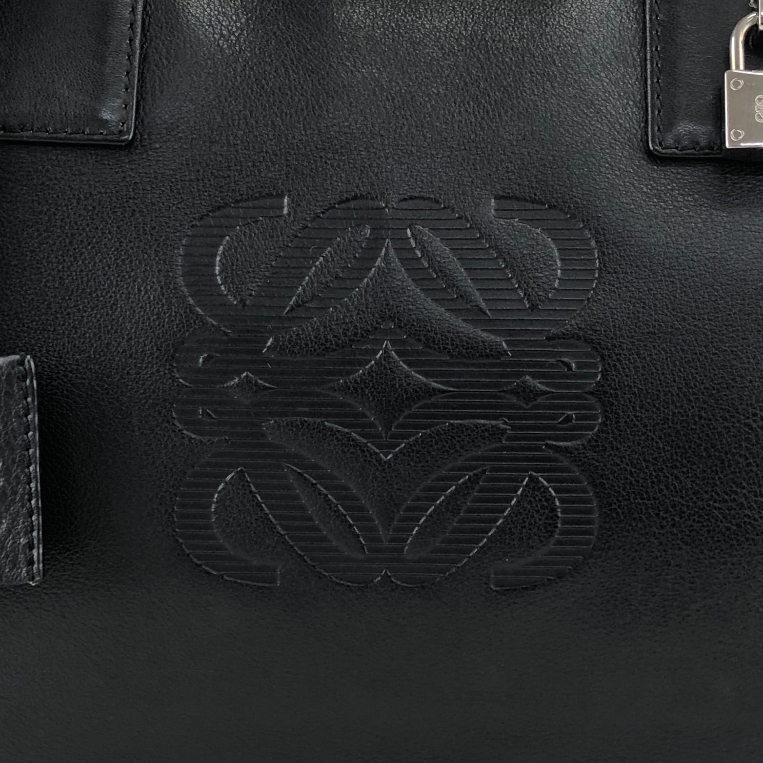 LOEWE ロエベ アマソナ36 ハンドバッグ ブラック アナグラム レザー