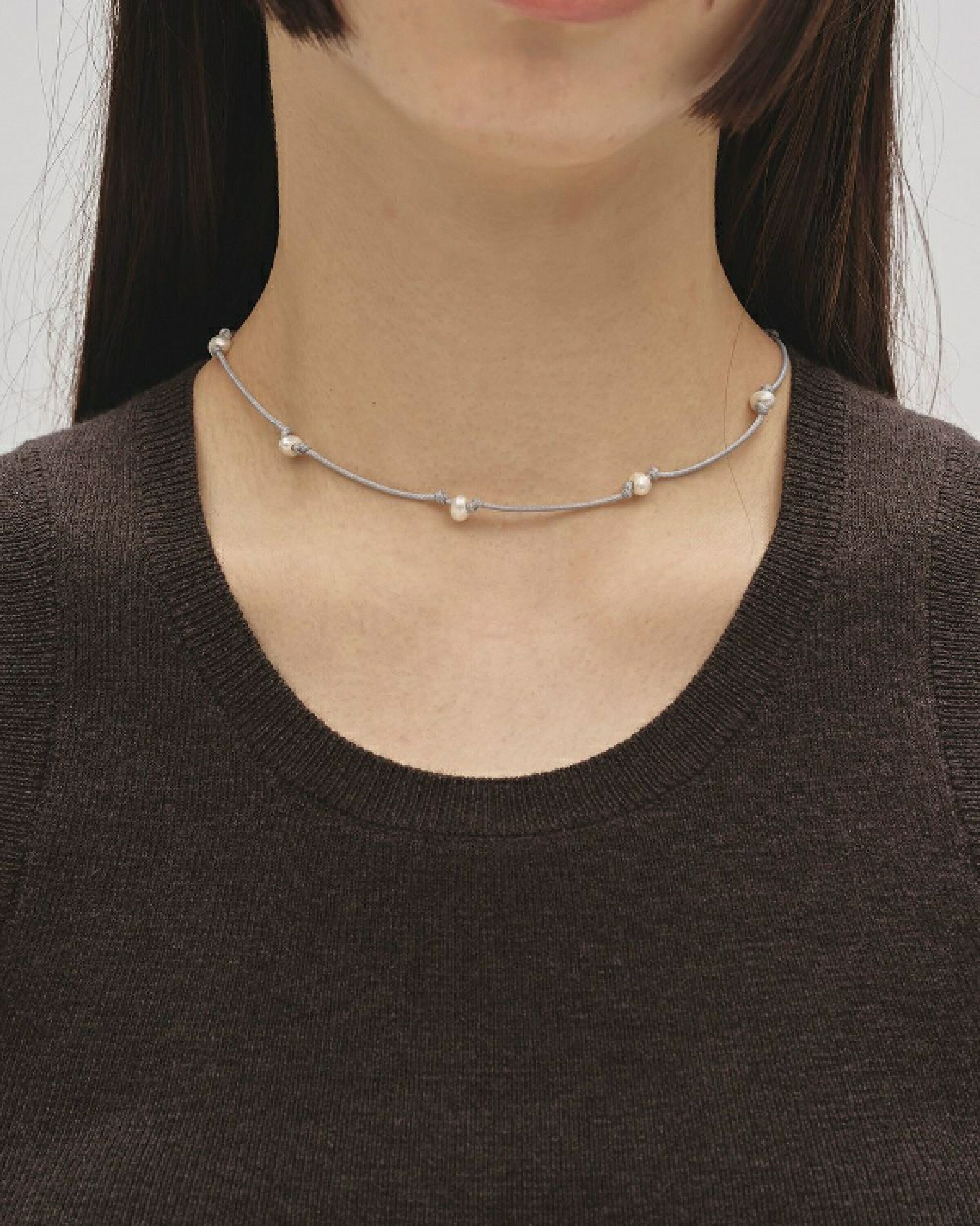 todayful Cord Pearl Choker コードパールチョーカー ネックレス