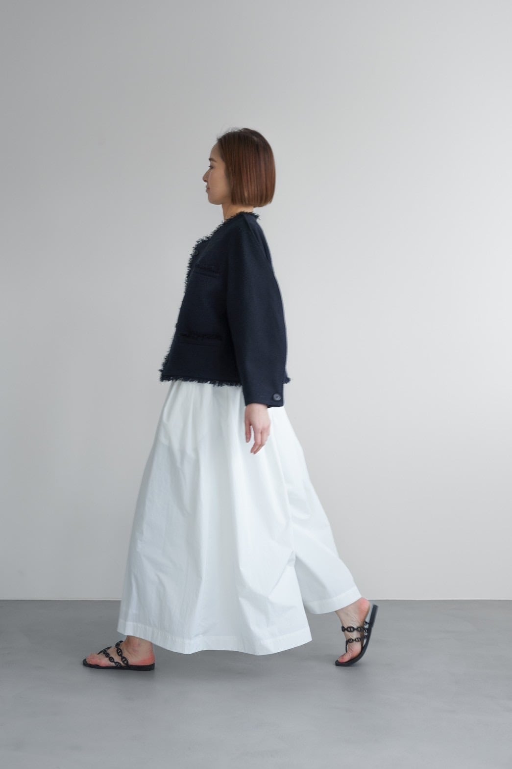 ジャケット・アウター raughlow cocoon tweed jaket(navy) cocoon tweed jaket(navy) 8月下旬から9月上旬頃に発送予定