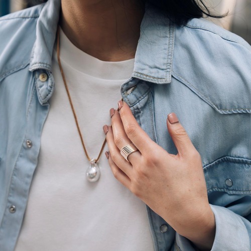 Metal Drop Code Necklace