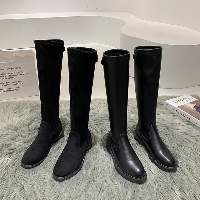 ロングブーツウィンターレッドブラック 靴 シューズ 冬物 フェイクシューズ96358489853