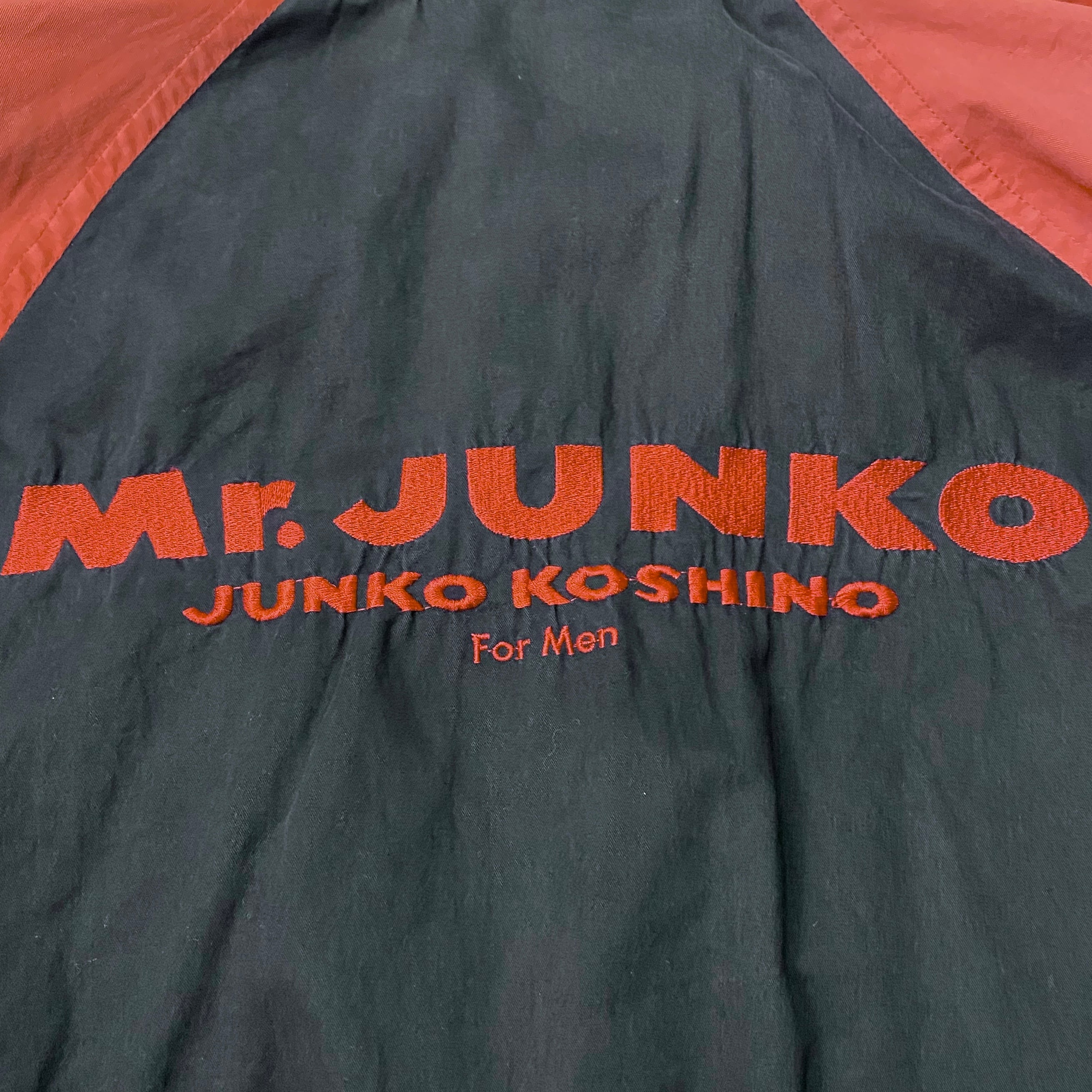 MR.JUNKO back logo embroidery bicolor blouson | NOIR ONLINE