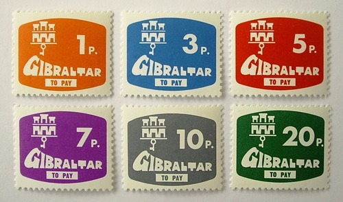 料金不足切手 / ジブラルタル 1976