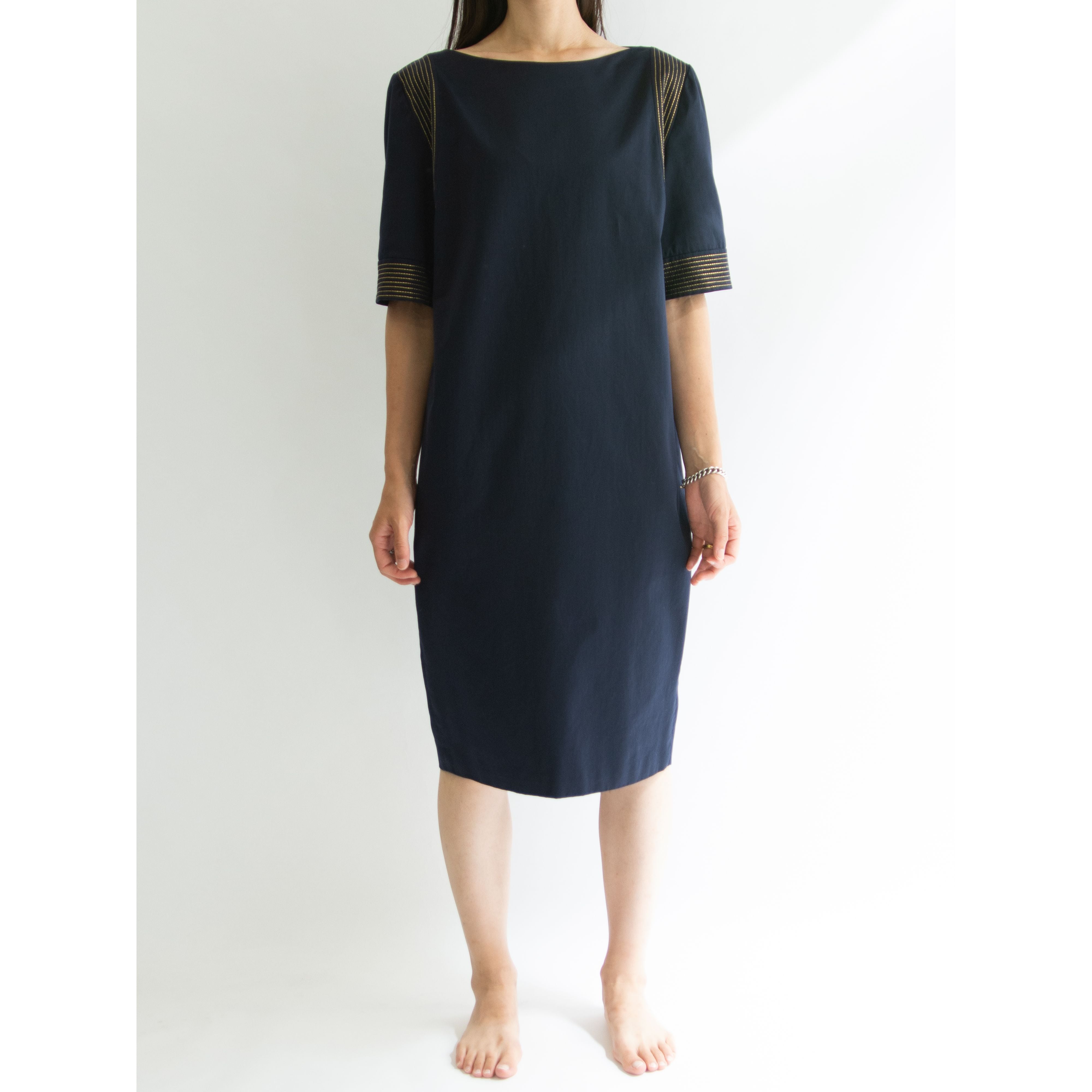 【mila schon】Made in Italy 100% Cotton Boatneck Dress（ミラショーン  イタリア製コットンボートネックドレス ワンピース） | MASCOT/E powered by BASE