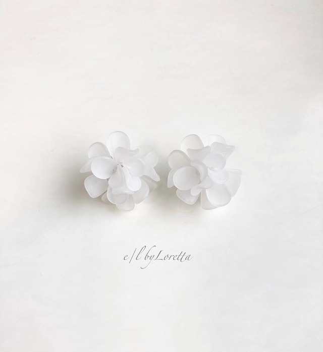 Mat flower pierce/earring  0019