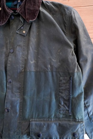 【3-warrants, 1990s】"NORTHUMBRIA" Vintage Barbour Oiled Jacket  / 384m