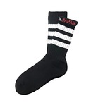 "Black Skater -white-" Socks