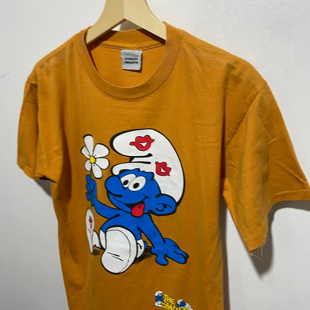 『送料無料』90s スタンリーデサンティス　スマーフ　キャラTシャツ　M