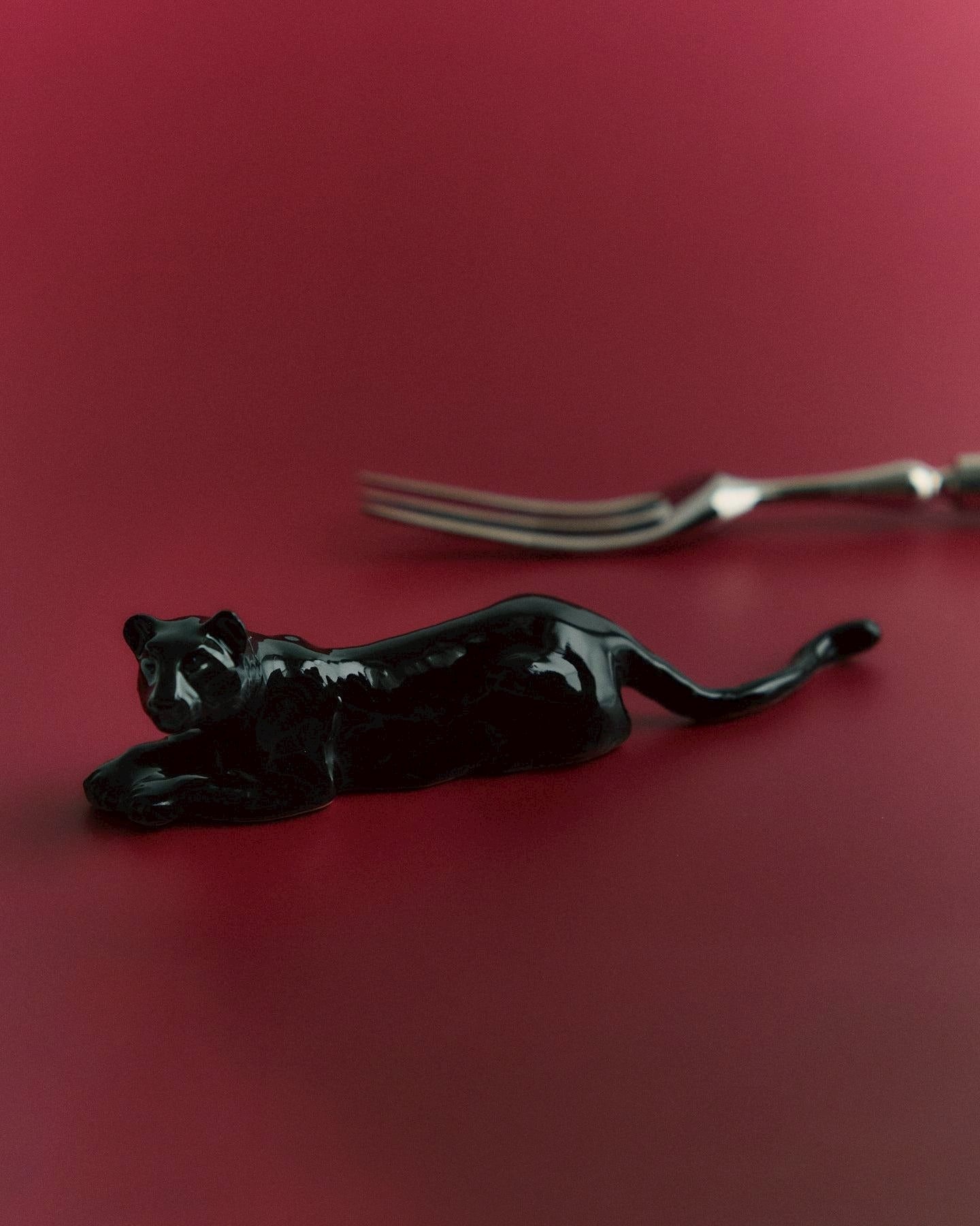 【ミニチュア陶器】Black panther