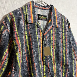FLYING HAWK 総柄 半袖 オープンカラーシャツ