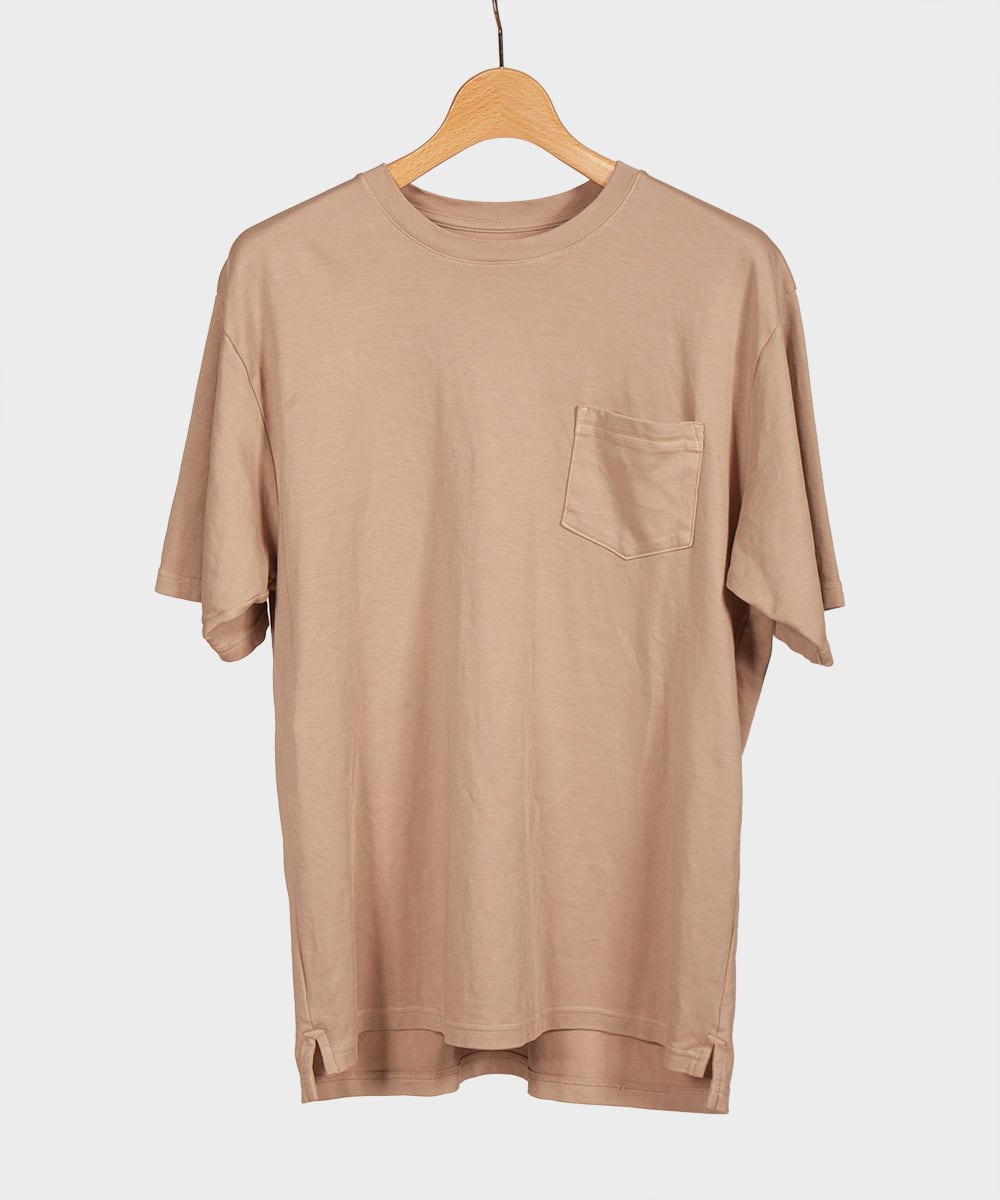 THE INOUE BROTHERS／Garment Dye Pocket T-shirt／Ash Beige | BONDO