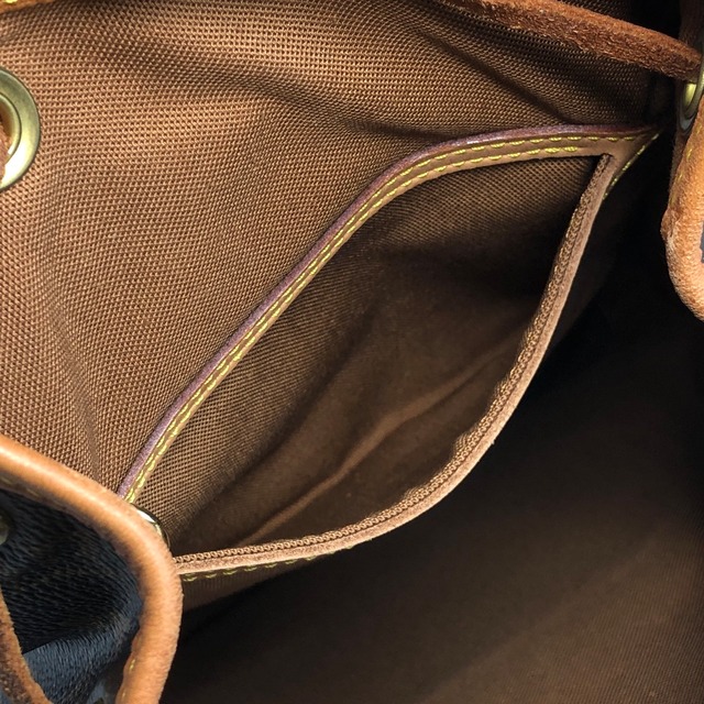 LOUIS VUITTON ルイヴィトン モノグラム バックパック ブラウン PVCレザー モンスリ MM リュック vintage ヴィンテージ オールド xpa6y7