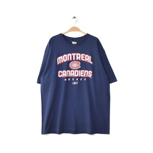 カナダ製 リーボック NHL モントリオール カナディアンズ アイスホッケー オーバーサイズ Tシャツ メンズXL Canadiens @BB0615