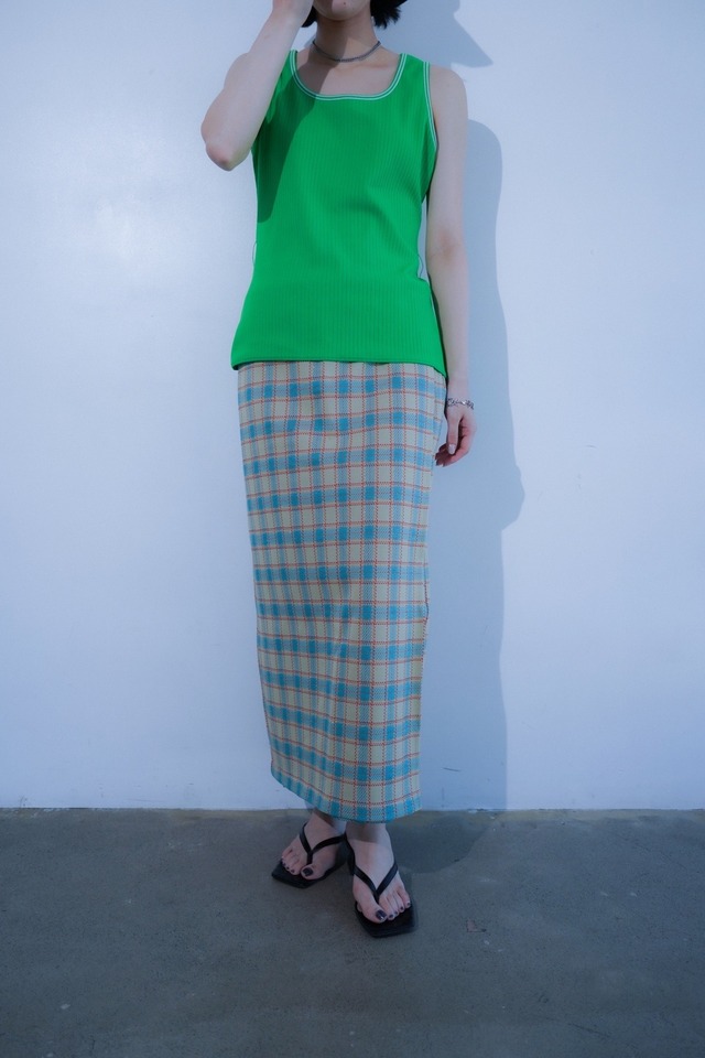 glitter check pencil skirt