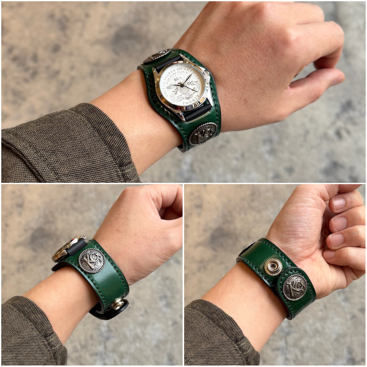 【限定商品】ウォッチブレス スリーコンチョ コードバン