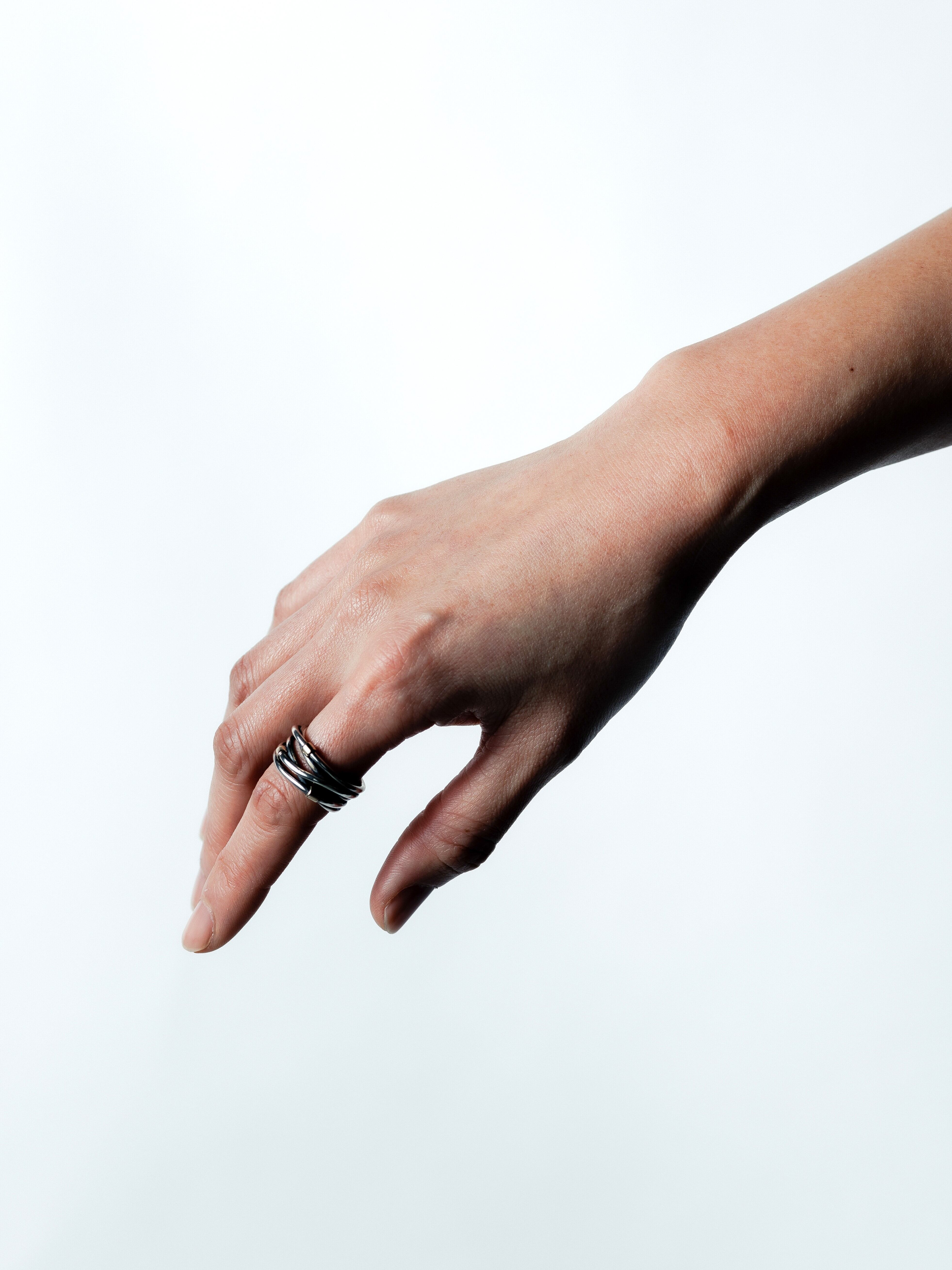 Vintage sterling silver 14k yellow gold band ring