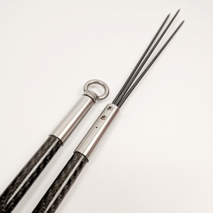 オリジナル鮎用手銛「川蝉」　フルカーボン2本継　全長約2.1m（長さカスタマイズ可能）