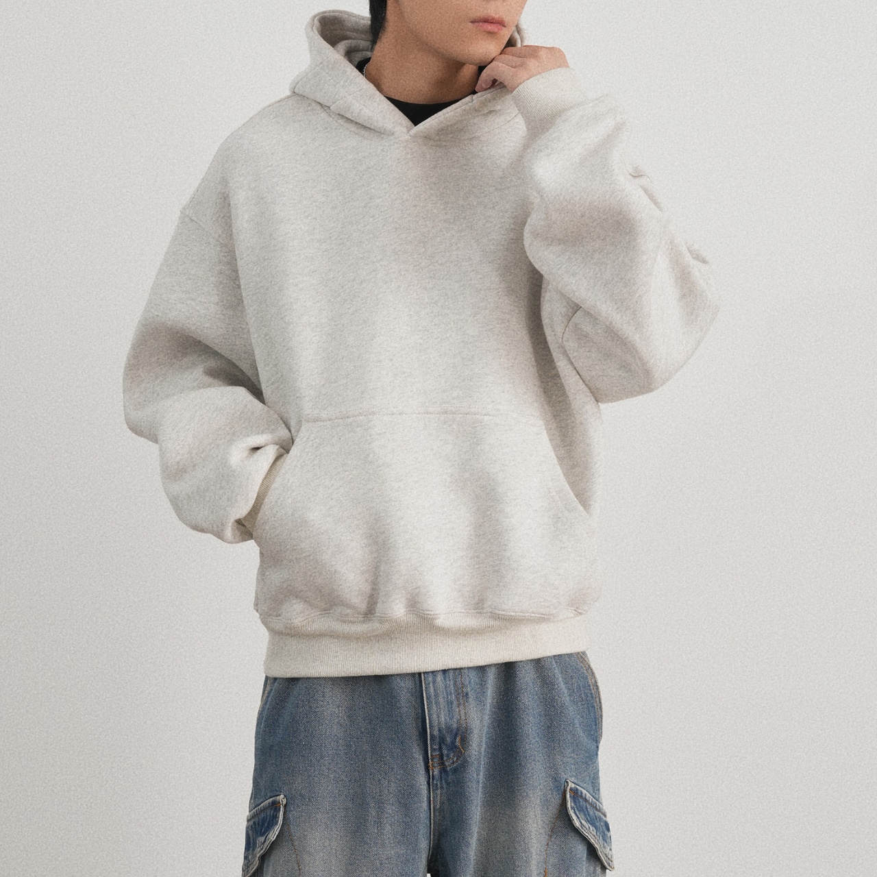 プルオーバー キルトステッチ フーディー af0096