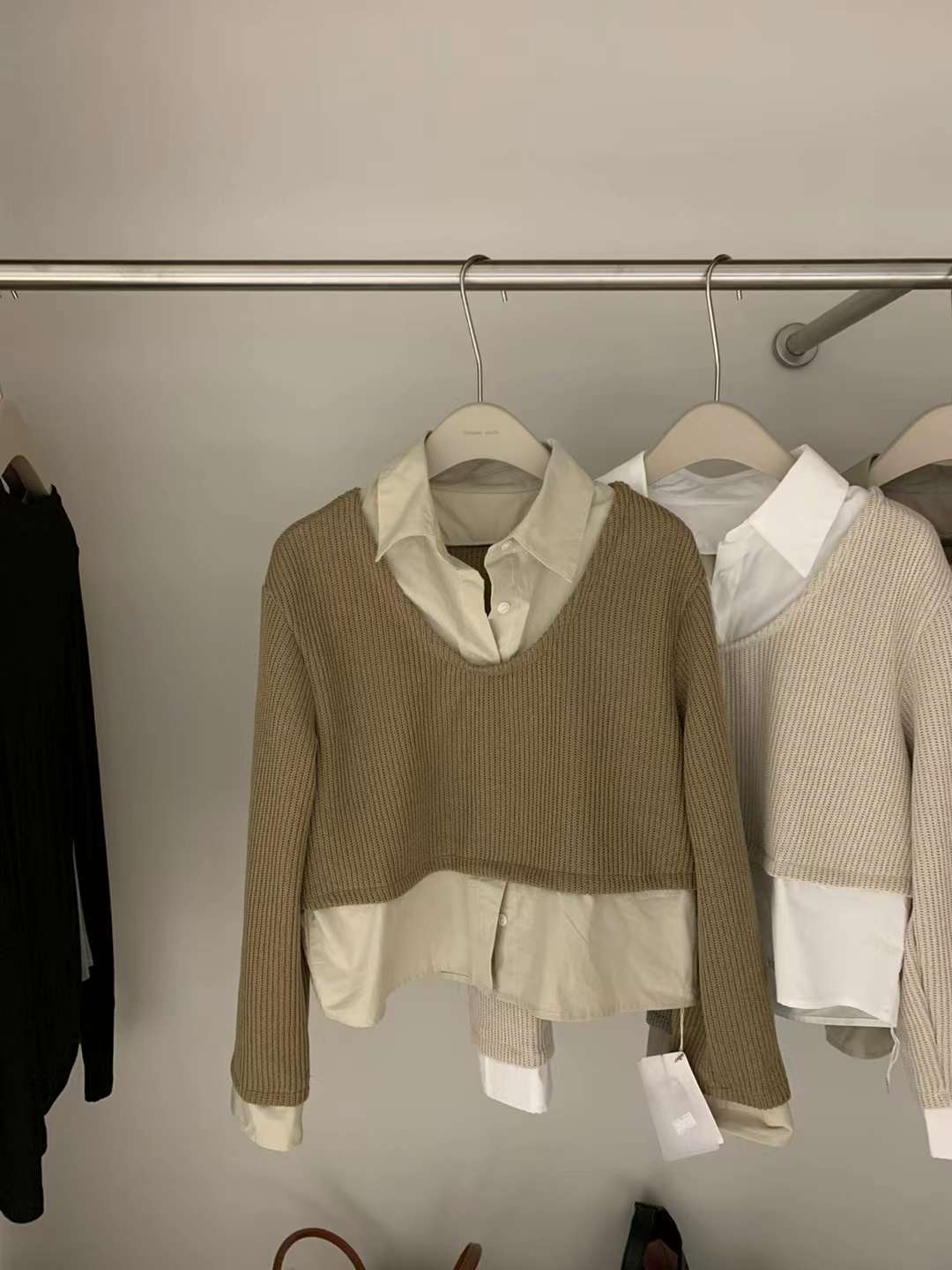 シャツレイヤード風トップス　AJ22155-2485