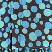 フラメンコ 衣装 ワンピース ドレス ブルー系 グリーン系 青 緑 柄 模様 長袖 ダンス パーティ レトロ 華やか フラメンコワンピース ロング丈 総柄 ステージ衣装 ダンス衣装 イベント フェミニン かわいい エレガント