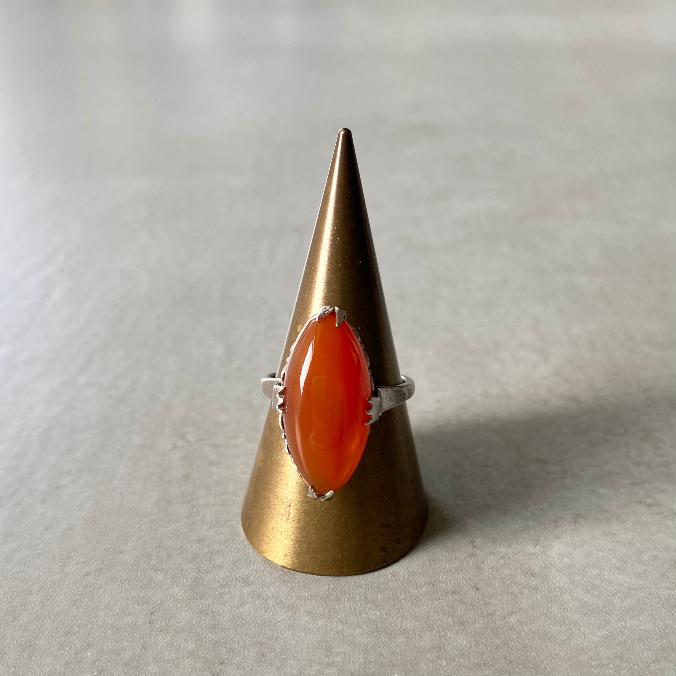 Vintage 50s〜60s retro carnelian silver 925 ring レトロ